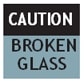 Broken Glass Sharps Caution Warning Alert Symbol Laboratory Safety Sign