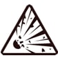 Explosive Materials Warning Alert Symbol Laboratory Safety Sign