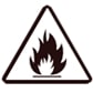 Flammable Material Chemicals Warning Alert Symbol Laboratory Safety Sign