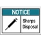 Sharps Collection Warning Alert Symbol Laboratory Safety Sign
