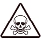 Toxic Materials Poison Skull Warning Alert Symbol Laboratory Safety Sign